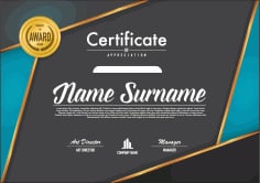 Award Certificate Template Illustrator Vector File