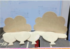 Balloon Cloud Wooden Panels CDR File