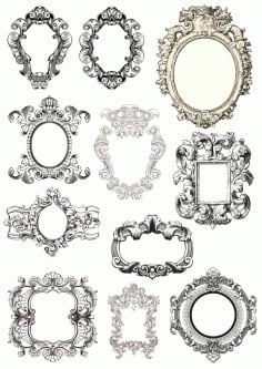 Baroque Frames Free CDR Vectors File