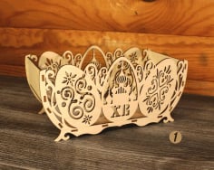 Basket for Easter Eggs Laser Cut CDR File