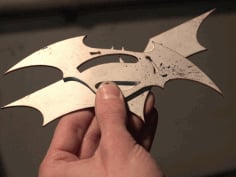 Batarang and Logo Batman vs Superman Free DXF Vectors File