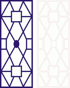 Beautiful Metal Door Panel Design Laser Cut CDR File