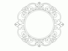 Beautiful Mirror Frame Design Laser Cut CDR File