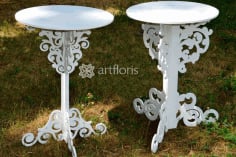 Beautiful white Wooden Garden Table CDR File