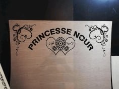 Laser Cut Bed Head Design for Girl, Wooden Furniture CNC Cutting Design Vector File