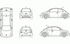 Beetle Car DXF File