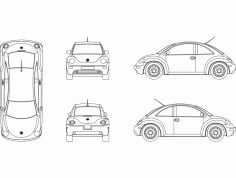 Beetle Free DXF Vectors File