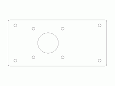 Belt Motor Mount 90mm Motor Free DXF Vectors File