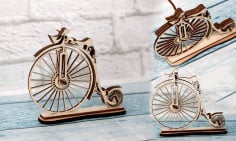 Bicycle 3D Puzzle Laser Cut Free CDR Vectors File