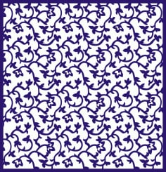 Blue Square Ornament Seamless Design Laser Cut CDR File