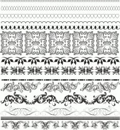 Border Pattern Free CDR Vectors File