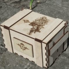 Box in the military for Laser Cut CNC DXF File