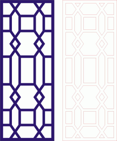 Broadway Decorative Room Divider CDR File