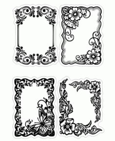 Butterfly Frame Design CDR File