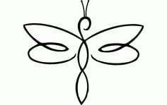 Butterfly Sticker DXF File