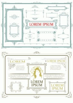 Calligraphic Vintage Elements Free CDR Vectors File