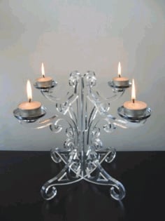 Candle Holder Laser Cut Free Download Vector CDR File