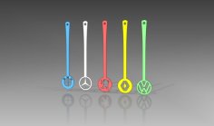 Car Logo Spoon Set Vector File