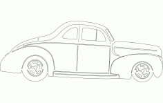 Car Stickers 40 Ford Coupe DXF File