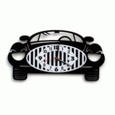 Car Wall Clock Template Laser Cut CDR File