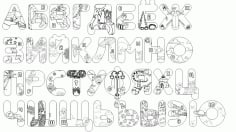 Cartoon Alphabets Vector CDR File