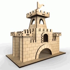 Castle Tea House Laser Cut Free CDR Vectors File