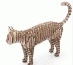 Cat 3D Wooden Puzzle Laser Cut CNC Plans PDF File