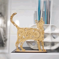 Cat Decoration 3D Puzzle Free CDR Vectors File