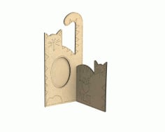 Cat Photo Frame Laser Cut CDR File