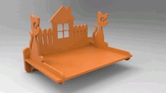 Cats Shelf CNC Laser Cutting Free CDR Vectors File