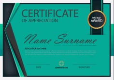 Certificate Template Sample Design Vector File