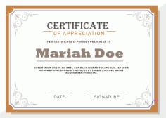 Certificate Template with Elegant Elements Illustrator Vector File