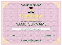 Certificate with A Frame Decorated Vector File