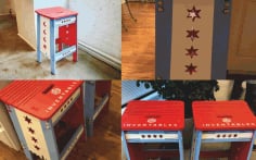 chicago-styled Stool Download Free Vector DXF File