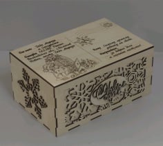 Christmas Decorative Candy Box Laser Cut CDR File