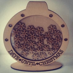 Christmas Dropbox Countdown Laser Cut CDR File