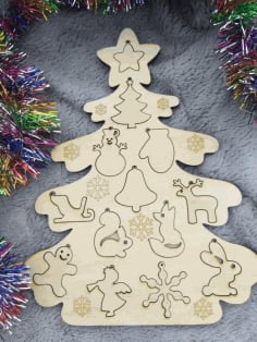 Christmas Tree Decor Templates Laser Cut Design CDR File