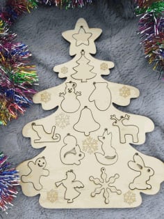 Christmas Tree Decor Templates Laser Cut CDR File