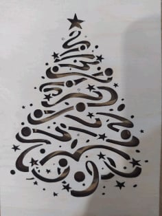 Christmas Tree Pattern Laser Cut CDR File