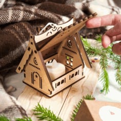 Christmas Village House Laser Cut CDR File