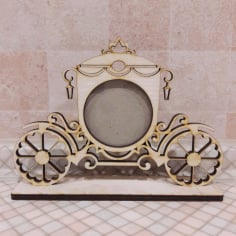 Cinderella Photo Frame Laser Cut CDR File