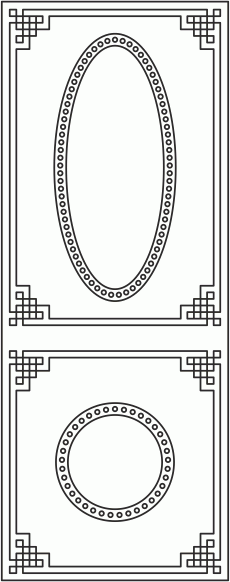 Circle Pattern Door Design free CDR Vectors File