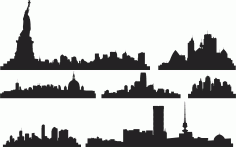 City Skyline Art CDR Vectors File