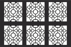 Classic Decorative Grille Pattern Laser Cut CDR File