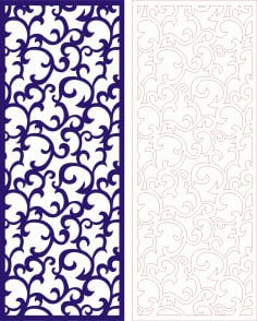 Classic Wedding Screen Seamless Panel Laser Cut CDR File