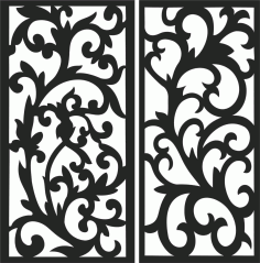 Classical Decorative Grill Privacy Screen Panel DXF File