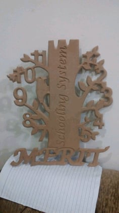 Clock Tree Design Laser Cut CNC Laser Cut Free DXF File