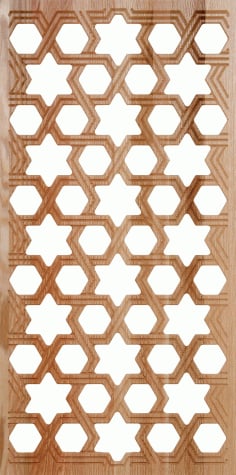 CNC File Star Design For Laser Cut Pattern 300-v15 DXF File