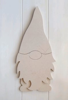 CNC Laser Cut Christmas Gnome Ornament Free CDR File