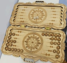 CNC Laser Cut design wooden mandala Box DXF File